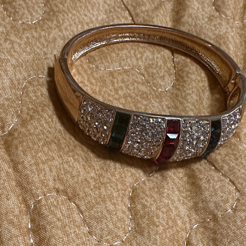 Bracelet Elegant Gold and Multicolor Stone - Picture 2 of 6